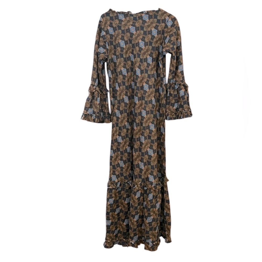 ONE SEASON AUSTRALIA TANZANIA LONG SLEEVE MAXI DRESS GREAT COND SIZE LARGE - Picture 6 of 9